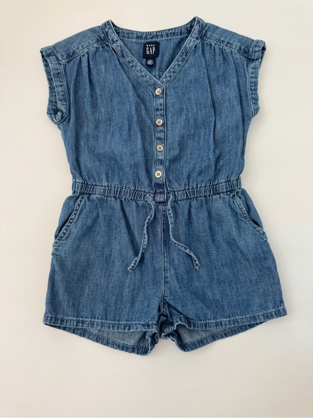 GAP Girls Light Blue Denim Romper